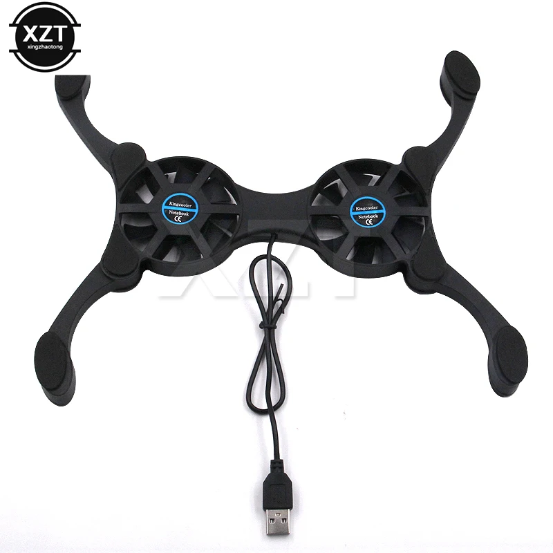 Practical Laptop Cooling Pad Portable Folding Radiator Usb Dual Fan Non-Slip Protective Pads For Notebook Computer Cooler Fan