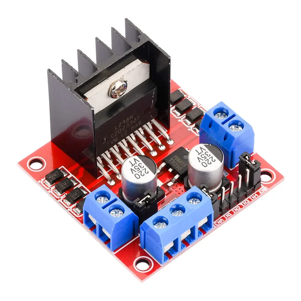 L298N Dual H Bridge DC Motor Stepper papan pengontrol Drive daya tinggi L298 MODUL UNTUK Arduino Motor Stepper Robot mobil pintar