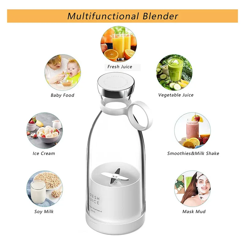 Nuevo Mini licuadora portátil, exprimidor eléctrico, mezcladores de frutas, batidos caseros, máquina multifuncional para hacer jugo, licuadora