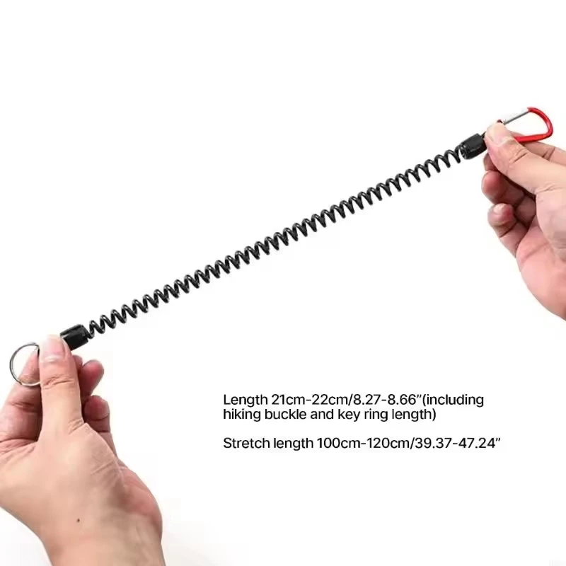 22cm prático pesca pendurado corda extensível mão corda extensível primavera escalada fivela corda de pesca ferramenta de pesca