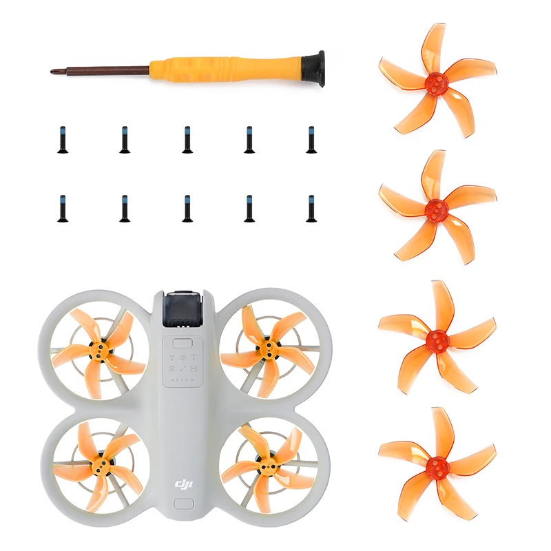 RCSTQ Cinco hojas para hélices DJI Neo Accesorios de colores Accesorios de liberación rápida Hoja de paleta Hélices de bajo ruido para DJI Neo