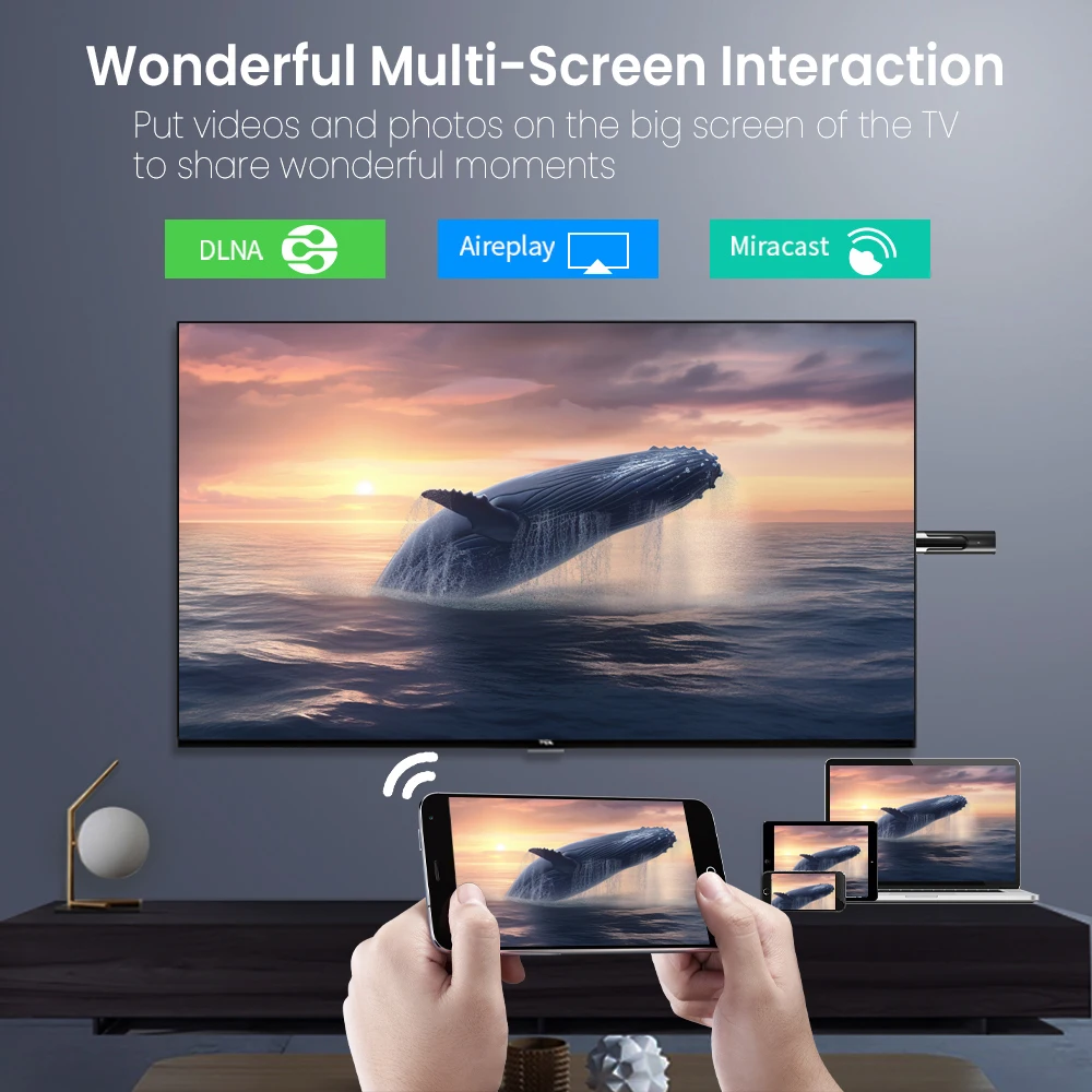 Transpeed-TV Stick con aplicaciones de TV, Amlogic S905Y4 ATV, Android 11, Wifi Dual, cuatro núcleos, 4K, 3D, BT5.0, con asistente de voz, reproductor DDR4 de 2GB