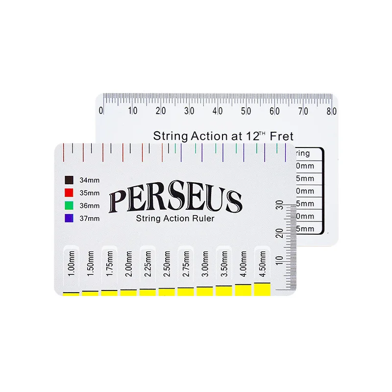 Acoustic Guitar Measuring Ruler Guitar String Height Gauge Ruler Card Luthier Tool for Electric/Classic Guitar Bass