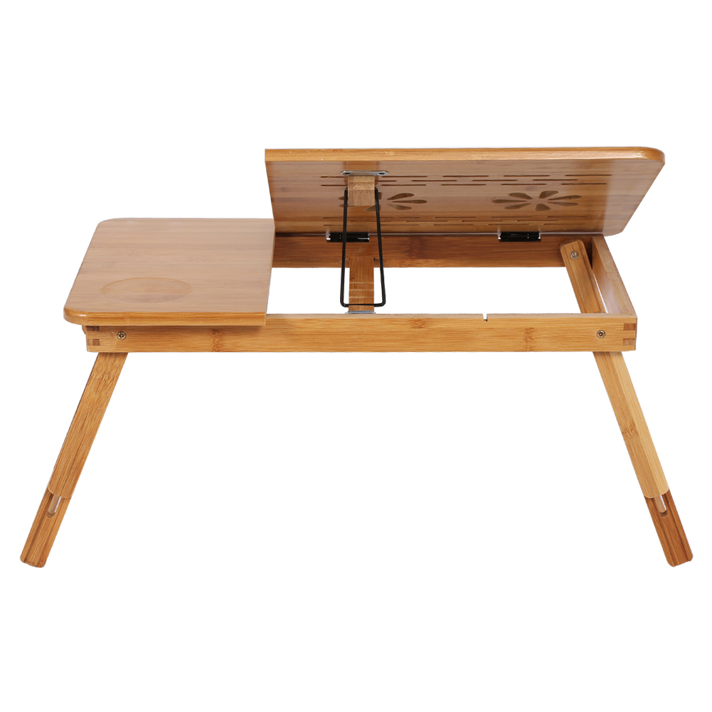 Verstelbare Bamboe Rek Plank Slaapzaal Bed Schoot Bureau Draagbare Boek Lezen Lade Stand