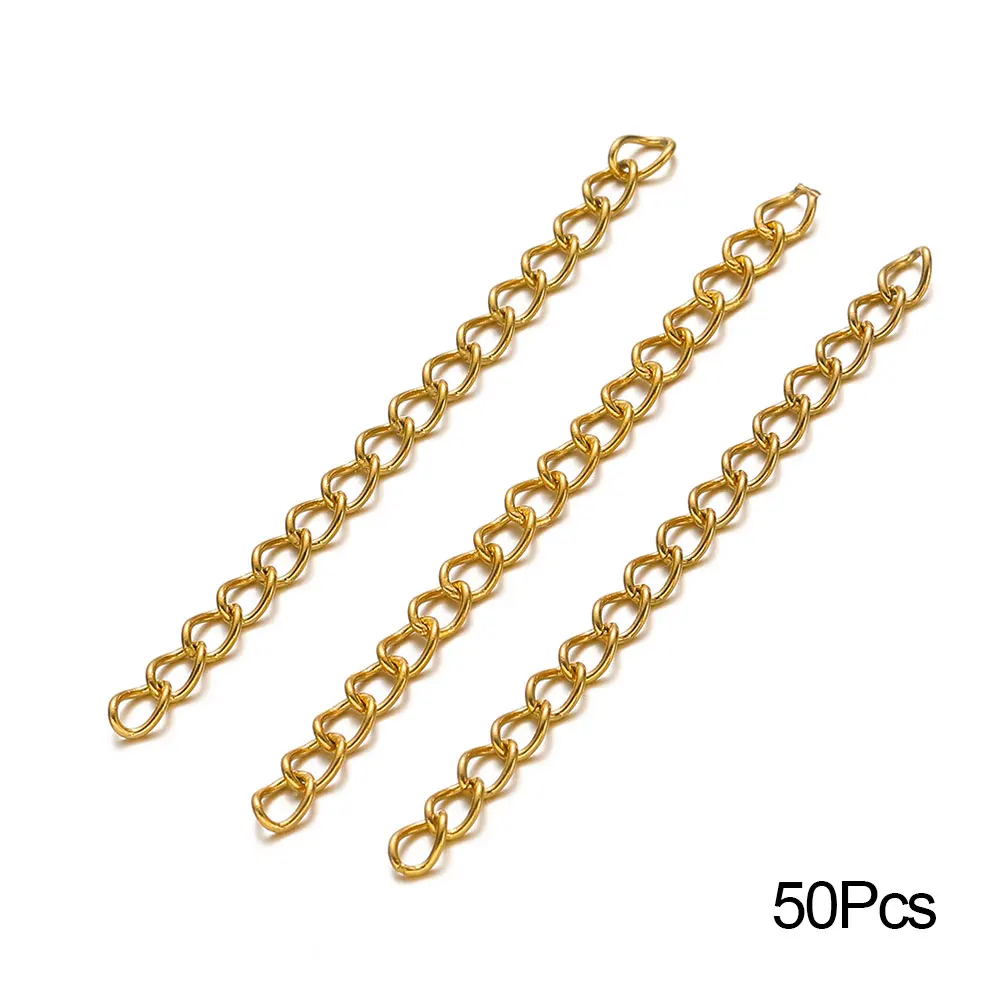 Conector de fechos lagosta de aço inoxidável, correntes de extensão, anéis de salto, conector para pulseira, colar, faça você mesmo, fabricação de jóias