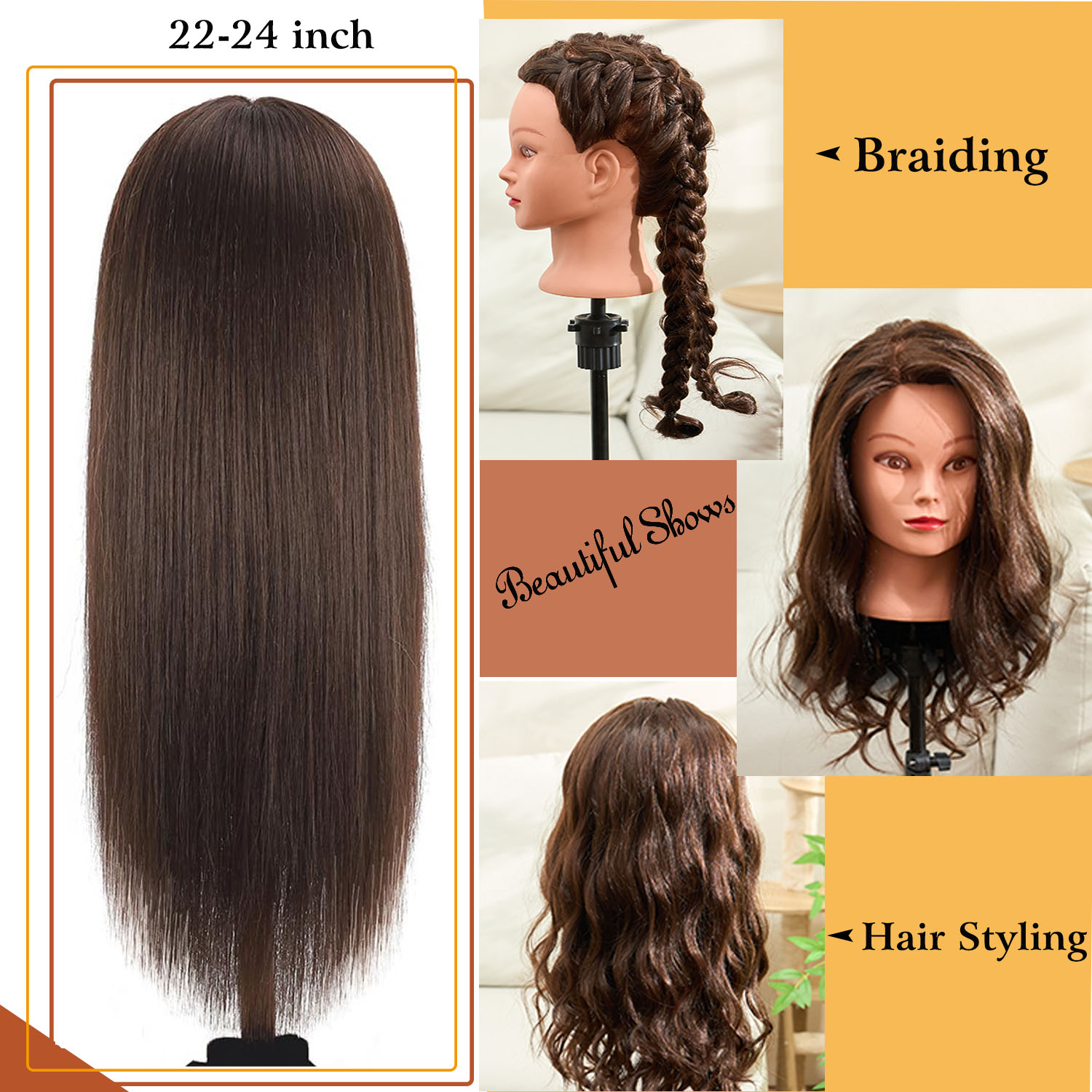 Mannequin Kopf Ausbildung Kopf Für Braid Friseur 100% Hohe Temperatur Faser Weibliche Mannequin Training Puppe Kopf