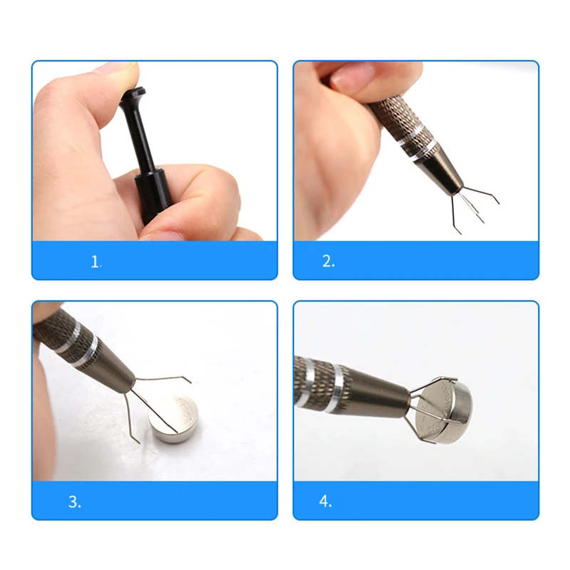 Estrattore di chip IC Raccoglitore di viti Componente elettronico Condensatore Grabber Vite Parti di precisione Pinza Estrattore di riparazione Pinza Utensile manuale