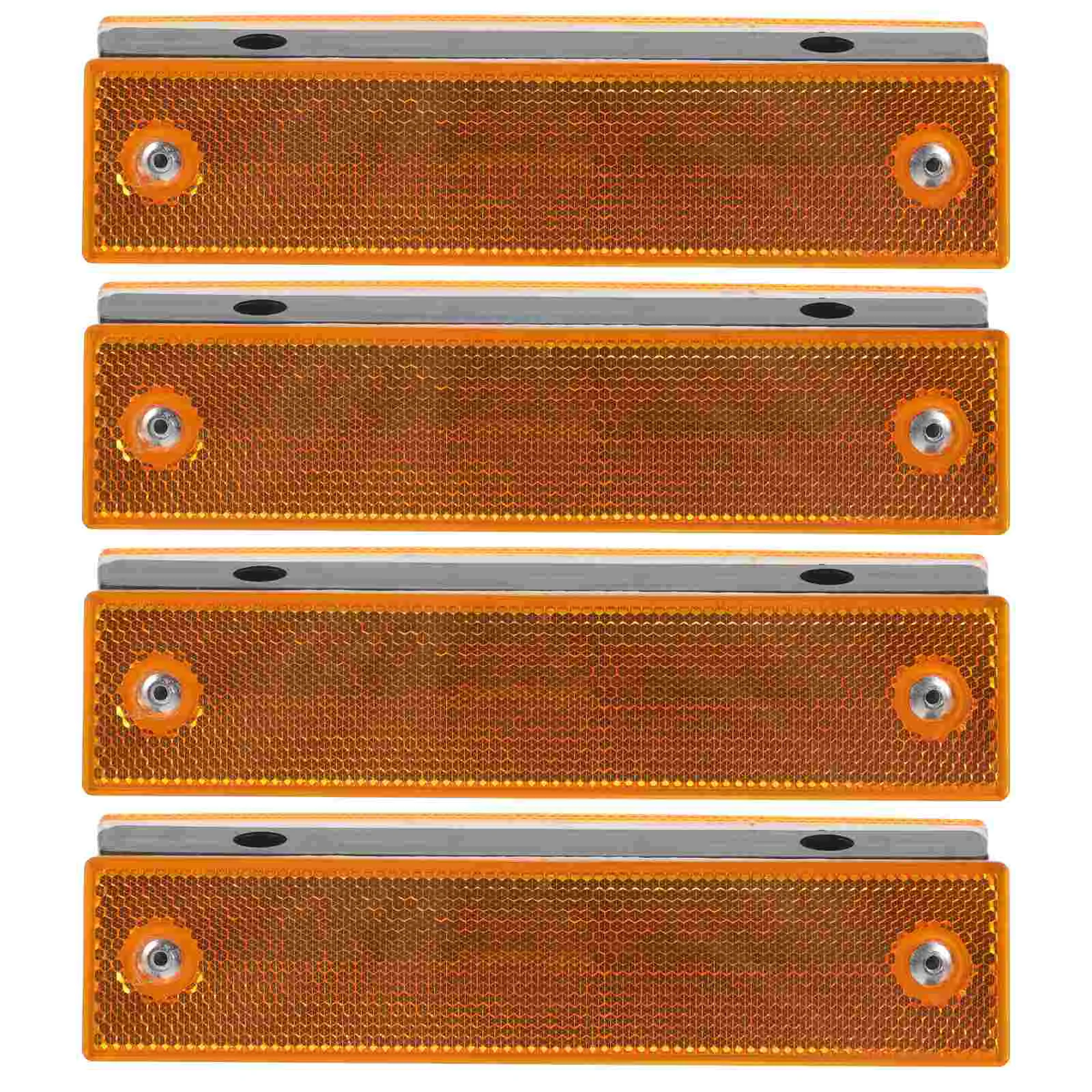 4 Pcs Double Sided Rectangular Reflective Markers Long Shape Outline Road Indicators Driveway Pavement Markers Reflectors