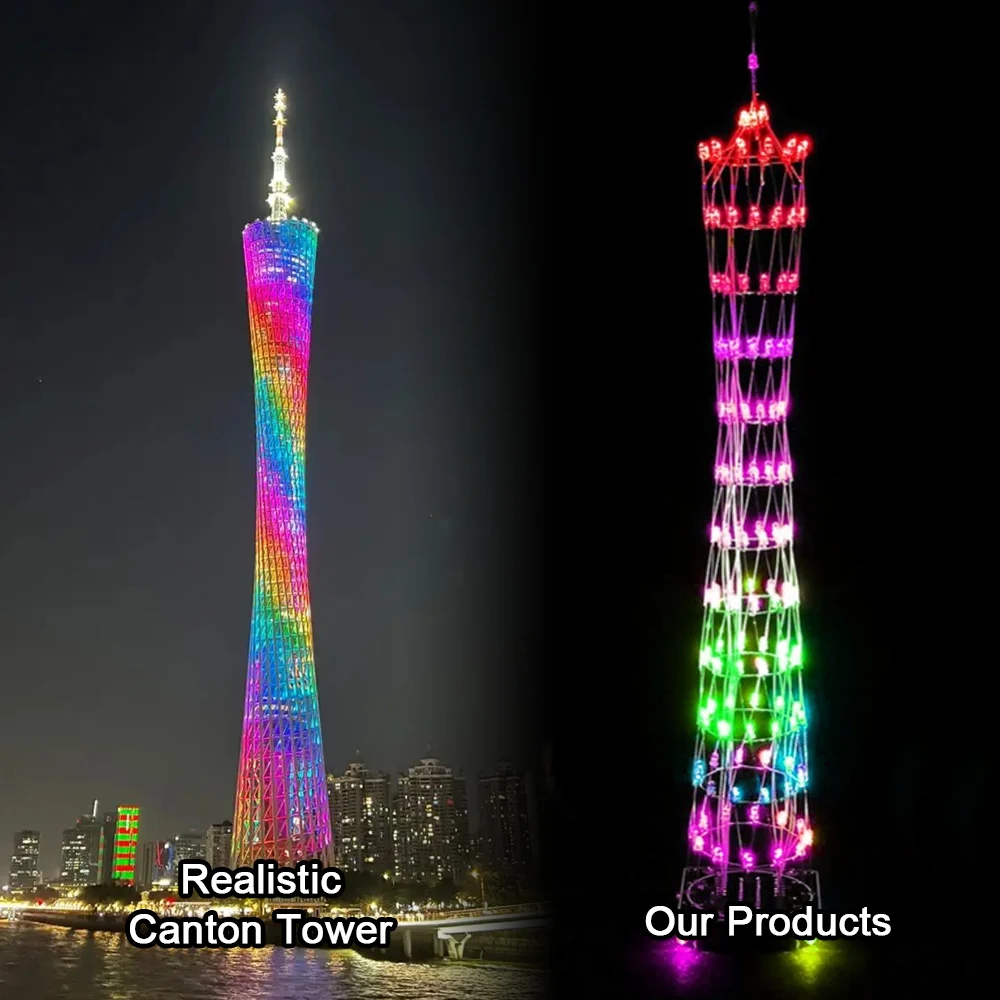 DIY Electronic Soldering Kit LED Colorful Canton Tower Lightcube 16*16 Electronics Practical Training Soldering