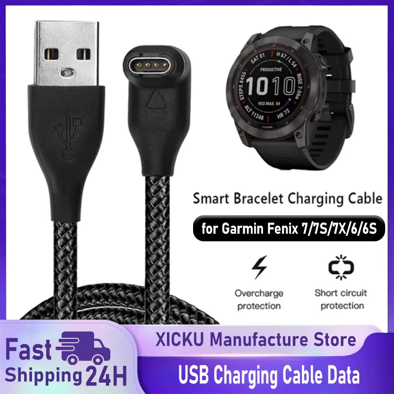 Nowy dla Garmin Fenix 7 7S 7X 6 6S 6X 5 5X 5S Vivoactive 3 Forerunner 945 935 245 Instinct 2 Kabel USB do ładowania danych Ładowarka