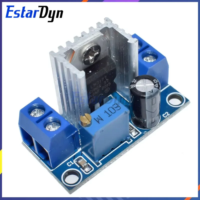 Estardyn LM317 Adjustable Voltage Linear Regulator Power Supply LM317 DC-DC 4.2-40V To 1.2-37V Step Down Buck Converter Board