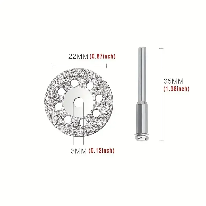 12 pçs/set 22mm hss disco de corte lâmina serra circular metal cortar ferramentas abrasivas para dremel ferramenta rotativa lâmina corte