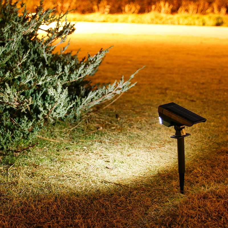 Foco solar de 10 LED para exterior, 180 °   Soporte de suelo/pared ajustable impermeable y antienvejecimiento, para iluminación de paisaje de jardín