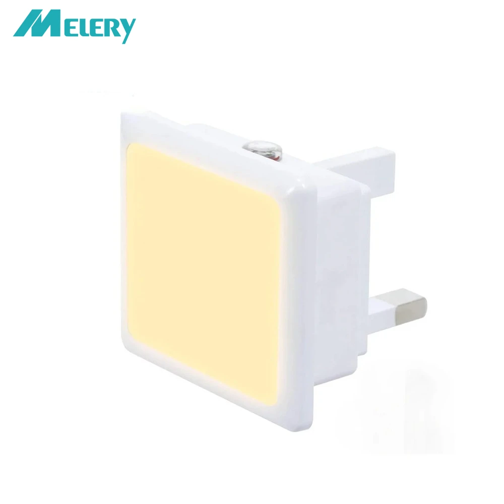 Melery Auto 0,3 W LED luz nocturna enchufe del Reino Unido blanco cálido/día atardecer hasta amanecer Sensor de luz diurna diseño inteligente de ahorro de energía Oficina en casa