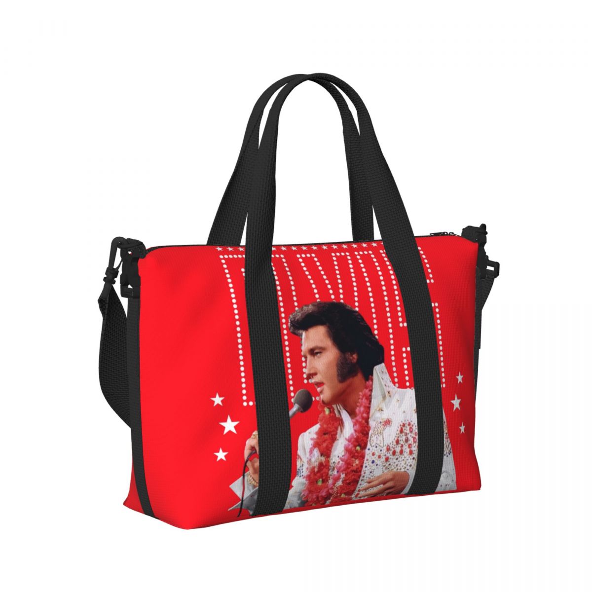 Custom Elvis และ Rock King Tote กระเป๋าผู้หญิงขนาดใหญ่ความจุนักร้องอเมริกันนักแสดง Gym Beach กระเป๋าเดินทางไหล่