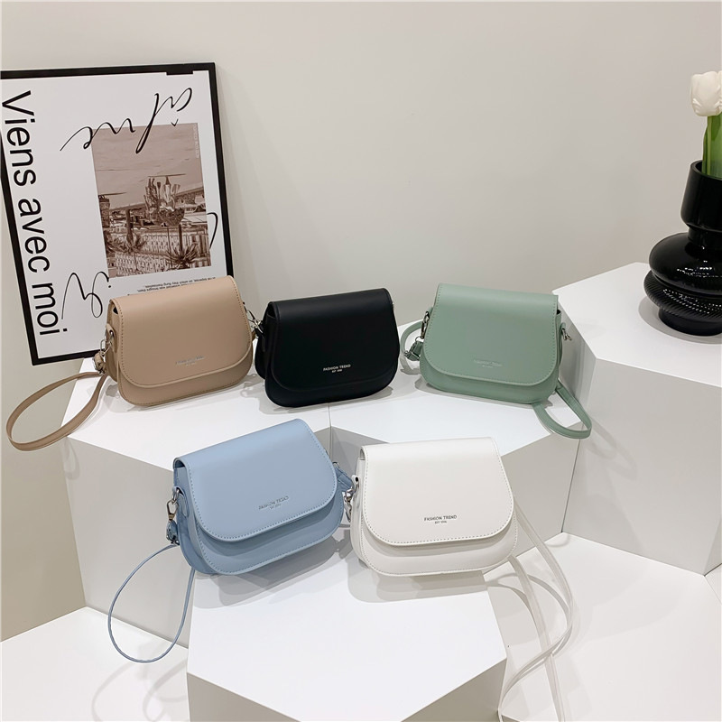 Bolsa crossbody retrô feminina, bolsa folheada na moda, monocromática, casual e simples, nova