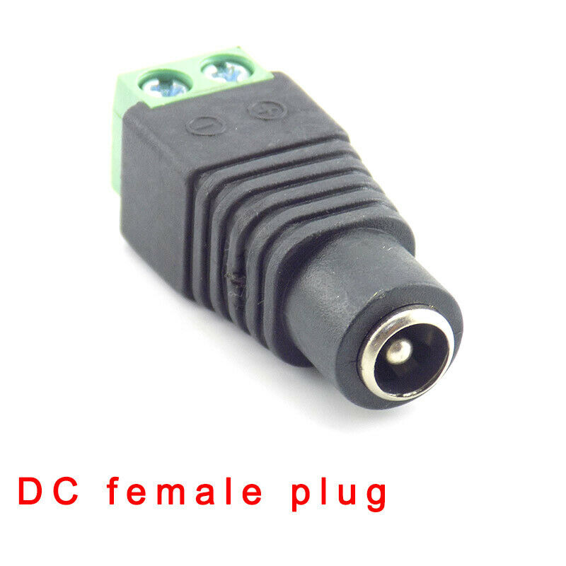 Conector macho hembra coaxial CAT5, adaptador Balun de vídeo para tira de luces Led, accesorios de cámara CCTV, 12V DC BNC, 2/5/10 Uds.