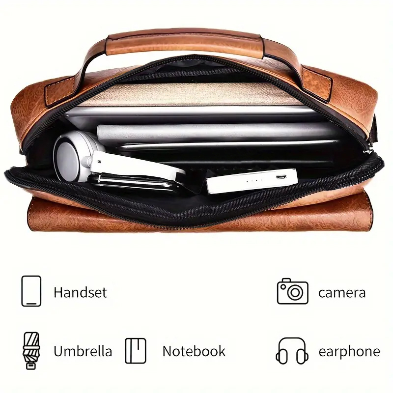 Bolsa de ombro estilo neutro para homens e mulheres, adequada para viagens de negócios e fotografia feita de material pu.
