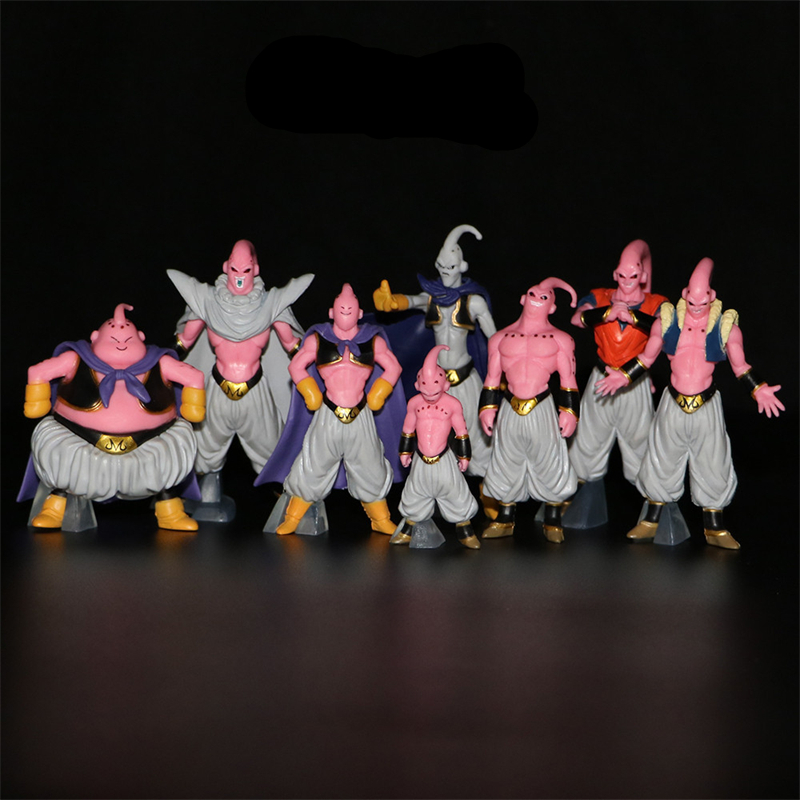 Dragon Ball oito estatuetas Buu mal majin Buu Bui Clube de Artes Marciais Super Saiyan anime modelo ornamentos