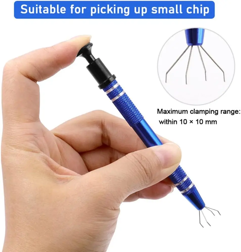 Professional ผู้ถือเครื่องประดับเจาะ Ball Grabber สกรูลูกปัด Pick Up ปากกาเครื่องมือ Gripper Prong แหนบ W/4 กรงเล็บ DIY ทําเครื่องมือ