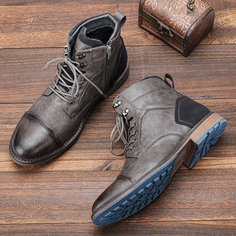 Tamanho 7-13 Botas de tornozelo para homens Botas de couro masculinas Bota de marca para homens # AL605