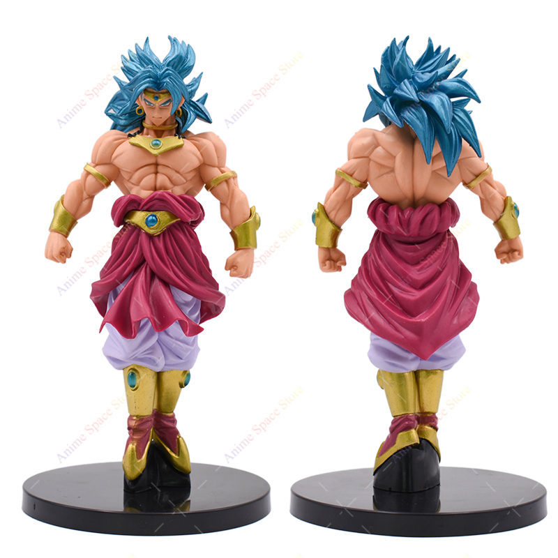 20 ซม.Dragon Ball รูป Broli Super Saiyan ยืนท่าทางผมสีฟ้าคอลเลกชันของเล่น PVC Action ตุ๊กตาสําหรับเด็ก Xmas ของขวัญ