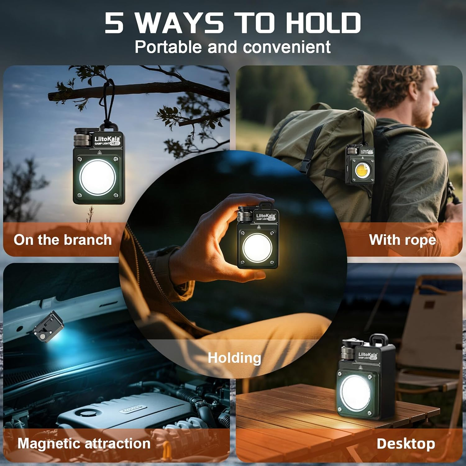 LiitoKala new keychain light 120-3500LM rechargeable flashlight multifunctional portable 3000mAh battery work light