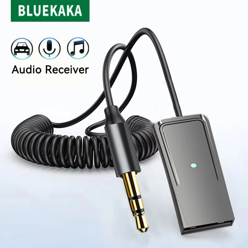 Nowe ulepszenia Bluetooth 5.5 Samochodowy odbiornik audio AUX USB do 3,5 mm Bezprzewodowy adapter Muzyka stereo Hifi z mikrofonem Zestaw głośnomówiący do samochodu Transmisja BT