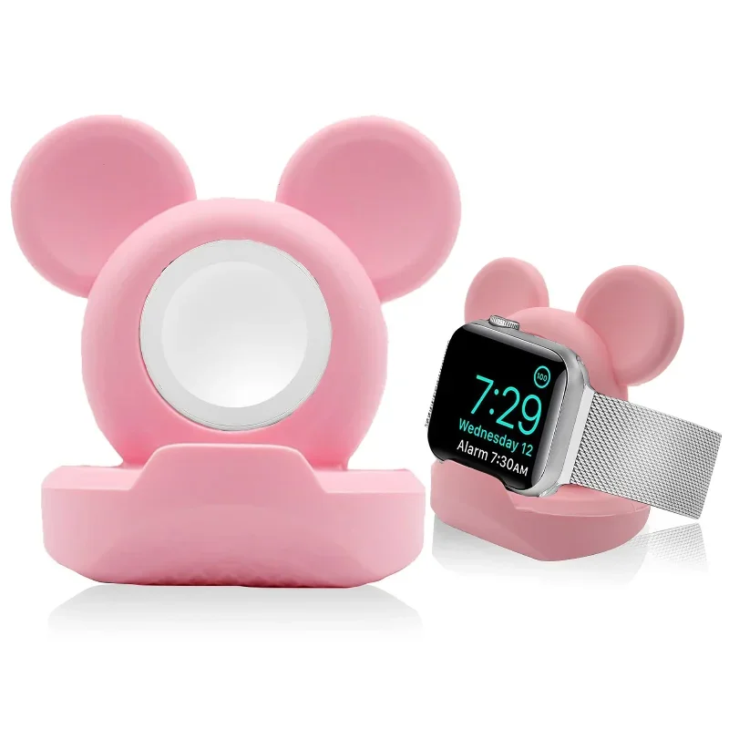 Disney Supporto da tavolo per Apple Watch Serie 10 9 8 7 6 SE 5 iWatch caricatore in silicone 45mm 44mm 42mm 41mm 40MM Orologio chargr stand