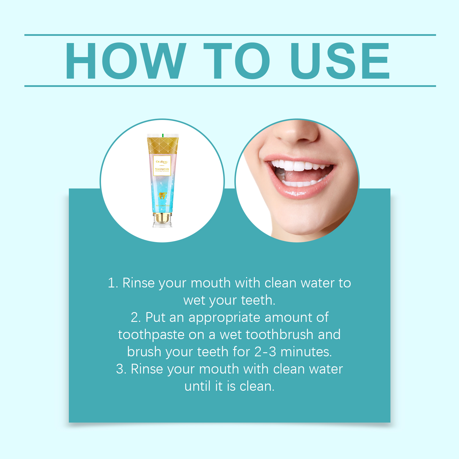 Pasta de dientes blanqueadora de niacinamida, elimina el mal aliento, limpieza bucal, reduce la placa, pasta de dientes Natural para eliminar manchas