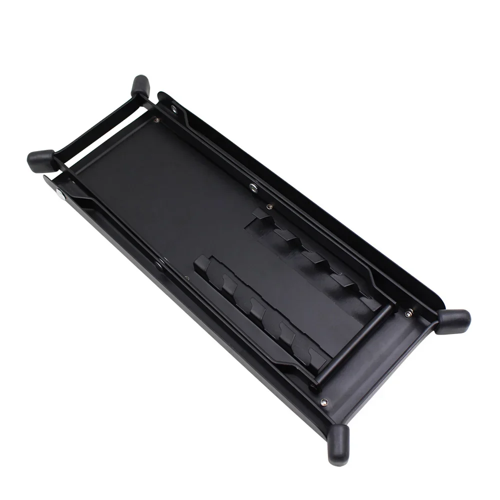 Adjustable Guitar Footrest Pedal Foldable Metal Footboard with Non-Slip Pads Height Customizable Guitar Accessories & Parts