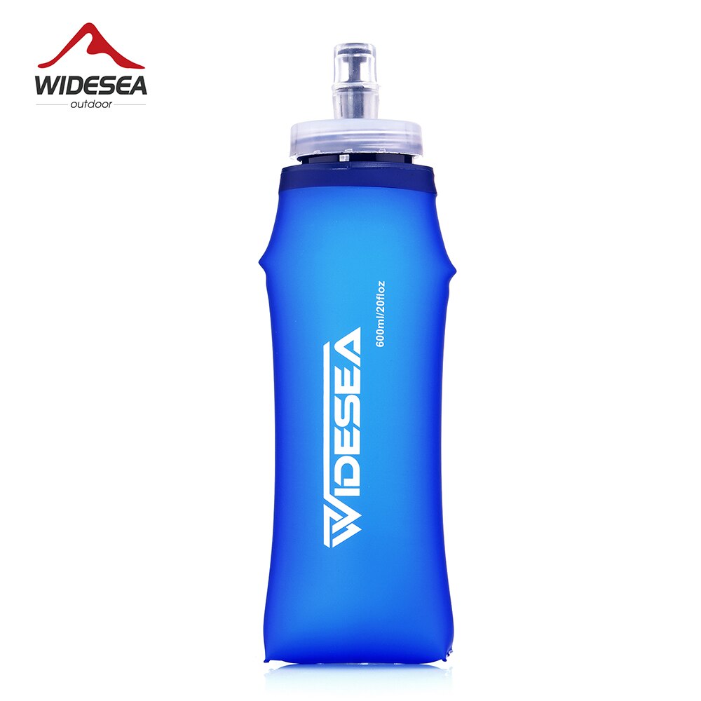 넓은 캠핑 600ml 부드러운 물병 마시는 스포츠 접는 가방 플라스크 야외 달리기 수화 팩 허리 자전거 BPA 무료