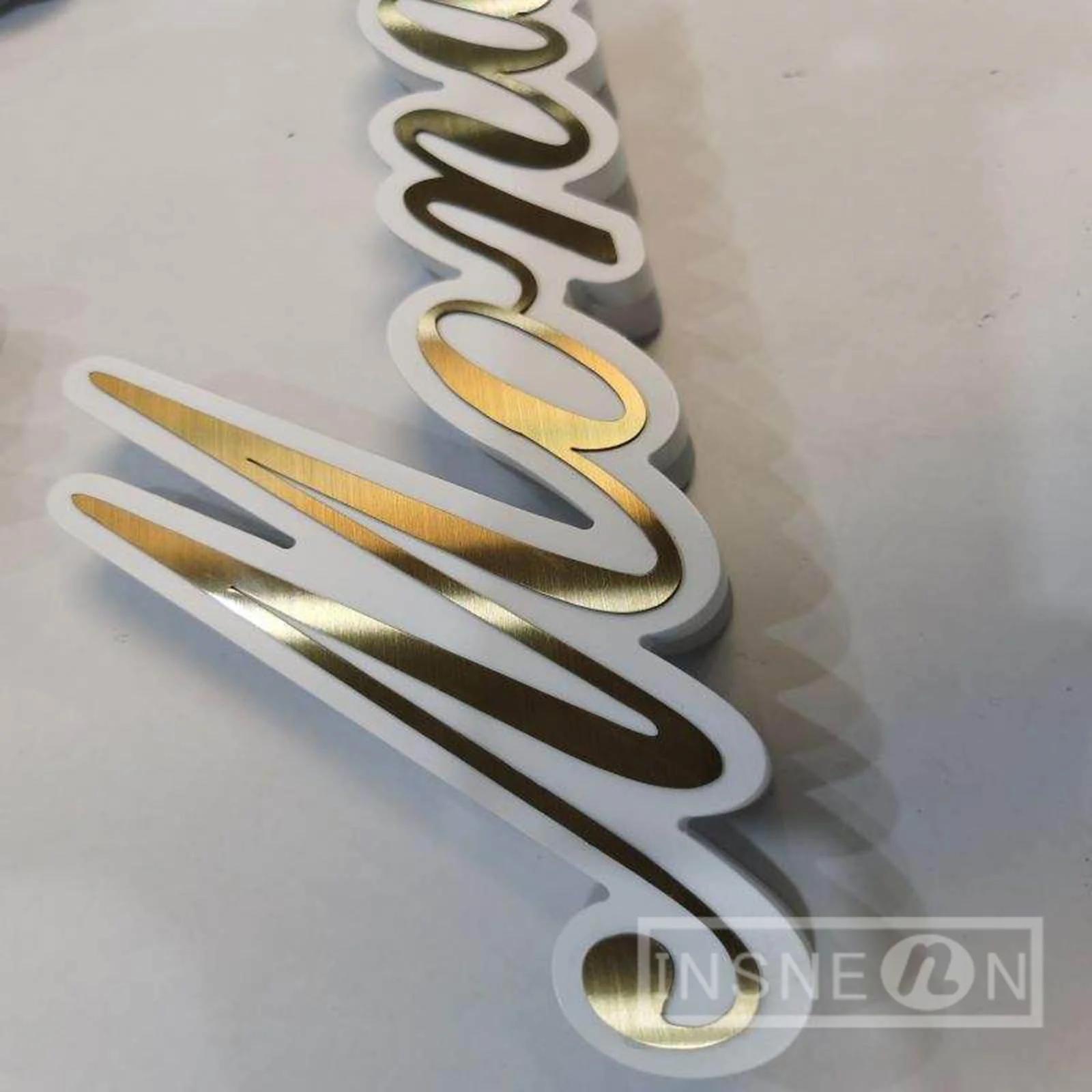 Segnaletica retroilluminata Segnaletica a LED per ufficio aziendale per interni ed esterni in metallo acrilico con caratteri luminosi 3D
