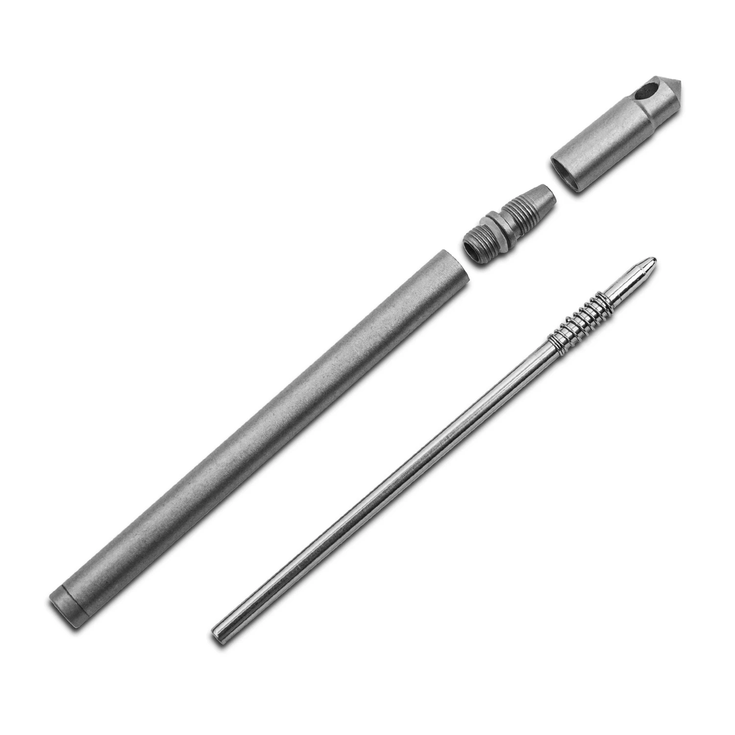 Mini Titanium Portable Signature Pen EDC Portable Keychain Pen Travel Metal Ballpoint Pen Multi-functional Break Windows Tool
