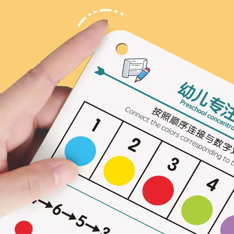 Magical Tracing Workbook Control Training Book Reusable Kids Tracing Cards Children Pen Control Colorful Fun Games For Ages 3-6