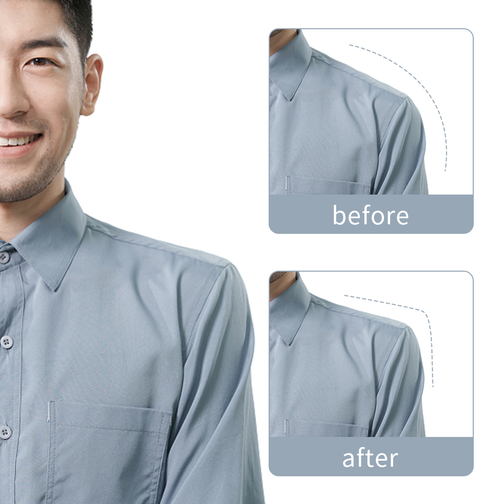 1 par de almofadas de ombro de esponja macia blazer camisa almofada de ombro grossa sem costura ajustável destacável espuma acolchoada acessórios de roupas