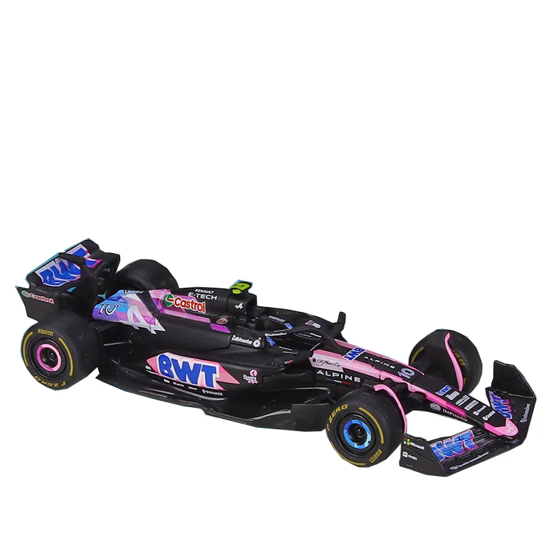 Bburago 1:43 BWT Alpine 2024 A524 # 10 # 31 F1 Racing Formula Car Статическая имитация литья под давлением модель автомобиля из сплава