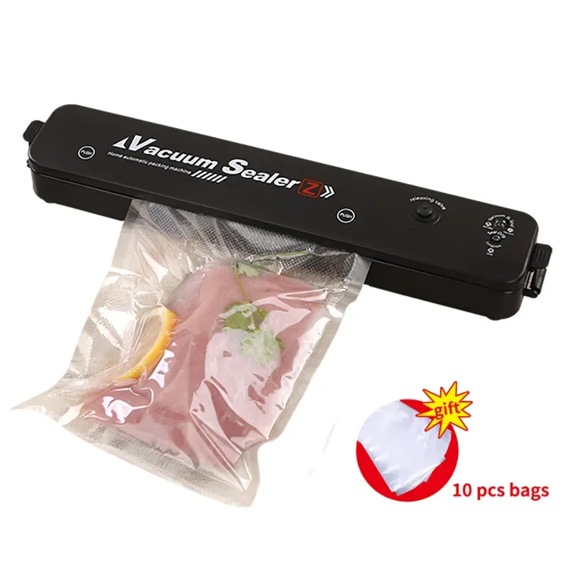 TINTON LIFE 220V/110V Vide Scellant Machine D'emballage avec Libre 10pcs Sacs Sous Vide Ménage Noir Alimentaire Vide Scellant