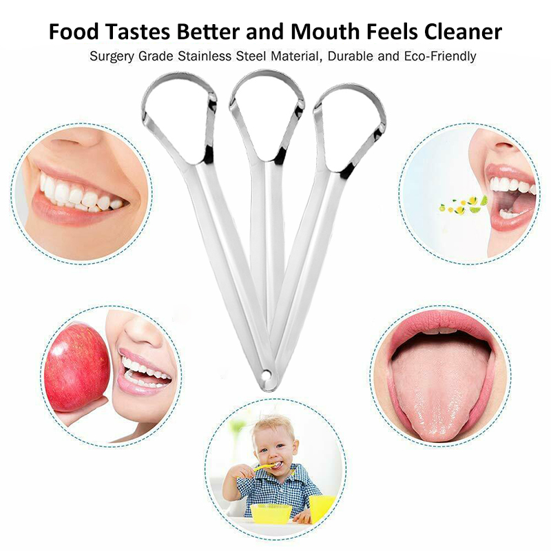 Grattoir à langue pour adulte, dissolvant de langue, halitose, revêtement de langue, soins buccaux, brosse à gratter, outils de nettoyage buccal en acier inoxydable