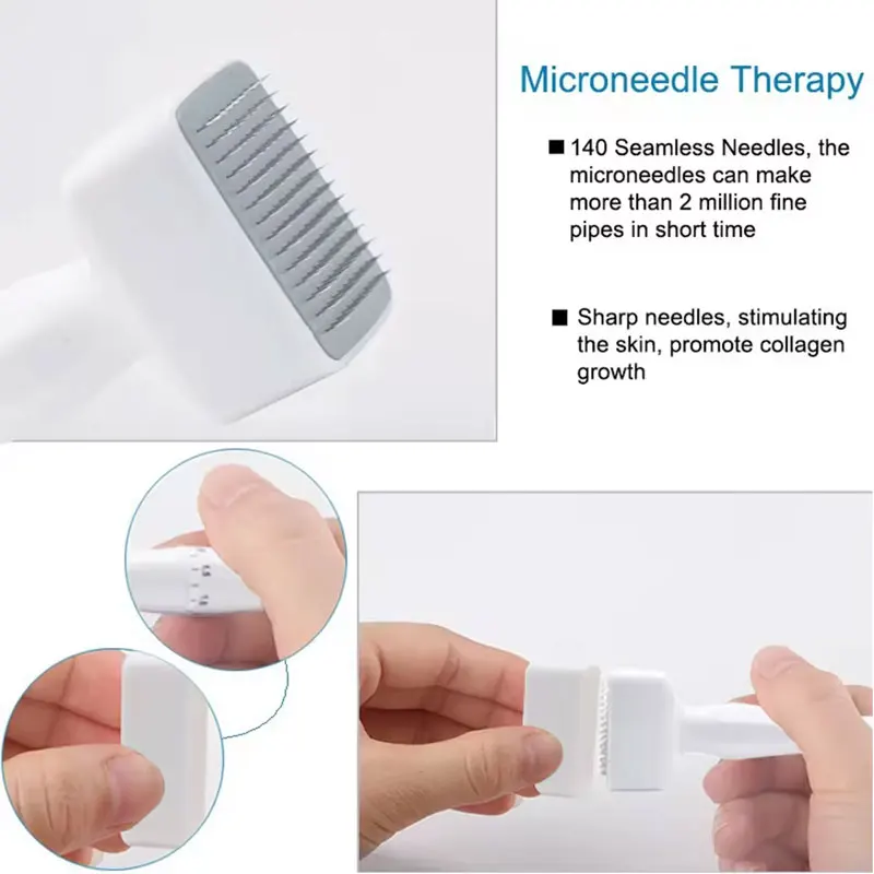 140er verstellbarer Microneedling-Derma-Stempel aus Titan, steril, für Gesicht, Brot, Hautpflege, Haarwachstum