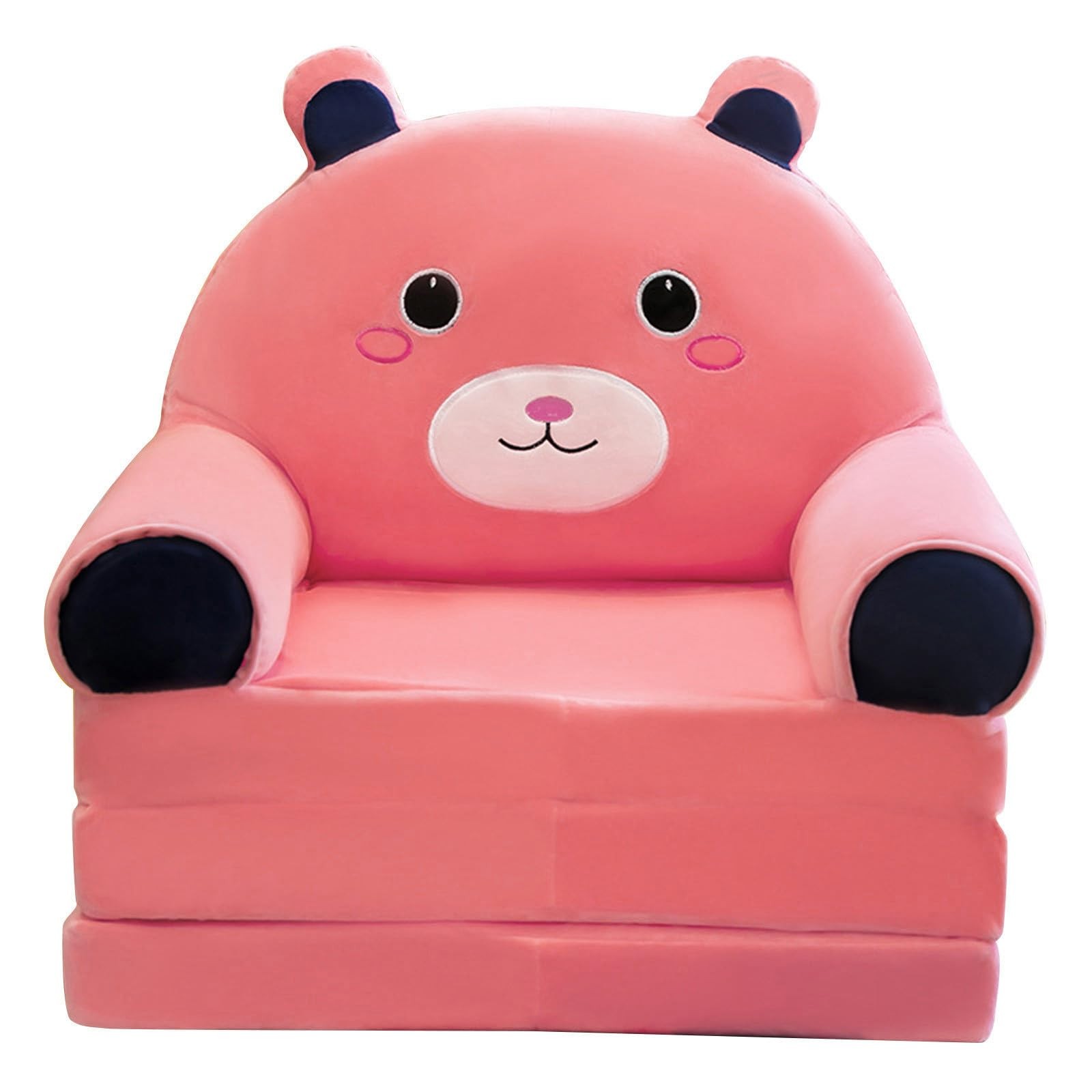 50X115CM Three Layers Plush Foldable Children's Sofa Backrest Chair 2In1 Children Sofa Cute Cartoon Lazy Sofa Folding Sofa Bed ﻿