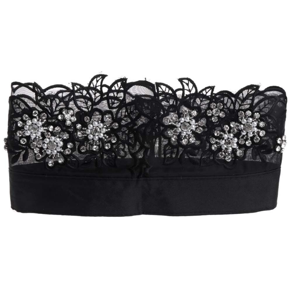 Festa destacável pérola folhas oco algodão renda colar falso camisas colares decote falso