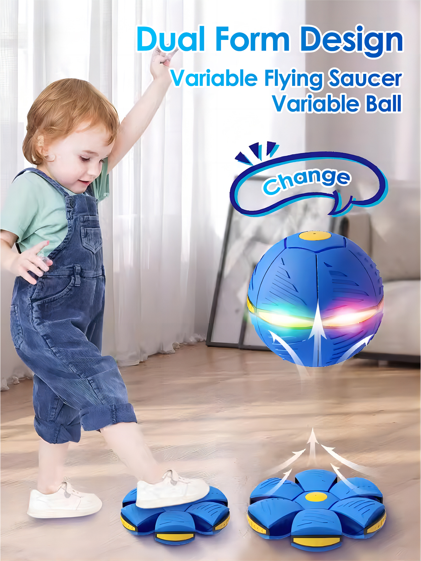 Outdoor Flying Saucer Ball Goal gate toy Children Toy Foot Magic Deformation Foot Pressure Decompression Vent Ball For Kids Toys