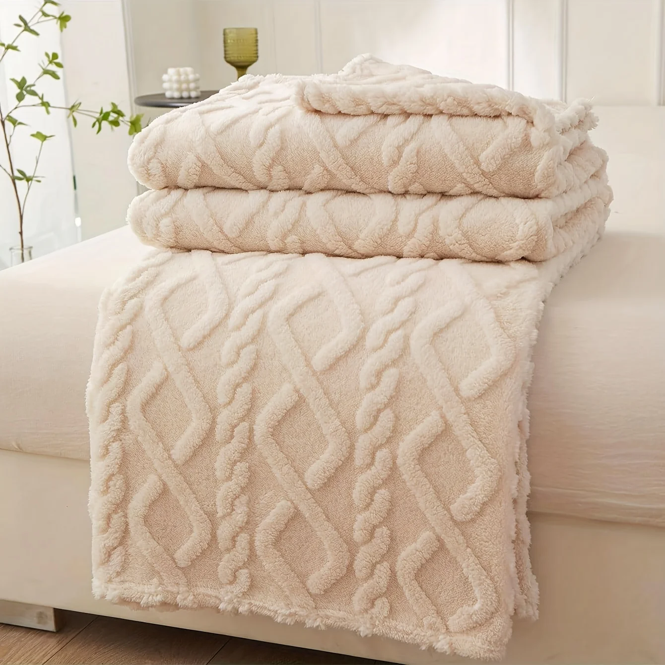 Manta de lana Coral de una sola capa, funda de cama ligera y multiusos, para funda de sofá de sala de estar, manta para siesta, 1 ud.