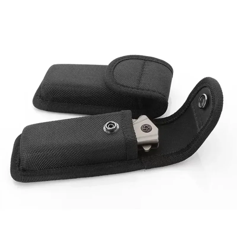 Funda negra para alicates y cuchillos plegables, funda, funda de nailon para cinturón, bolsillo para llevar, almacenamiento, soporte para linterna, riñonera