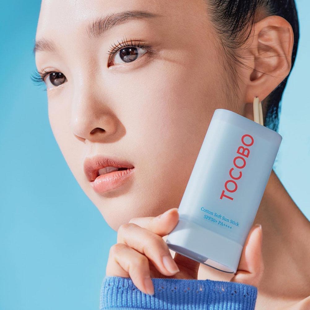 Tocobo-palo solar suave de algodón SPF 50 + 20g, protector solar, crema protectora para la piel, Control de aceite, refrescante, cuidado de la piel de Corea