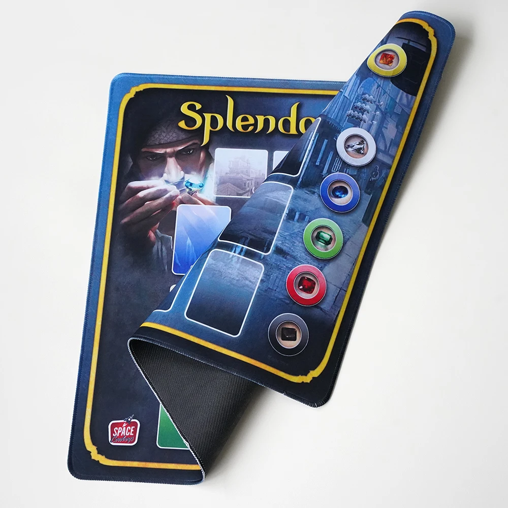 Splendor ボードゲームプレイマットマップマットボードゲームアクセサリーマット大オリジナル大サイズ 60 センチメートル x 50 センチメートルゴムテーブルマット