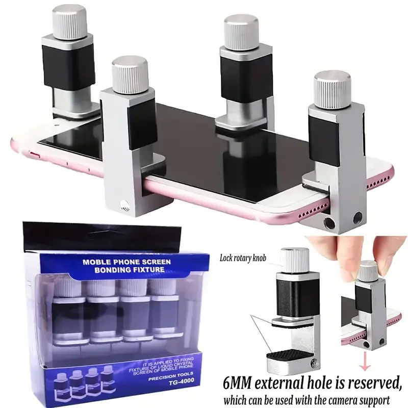 4 PCS Set Adjustable Phone Repair Clamp For Smartphones, Tablets, Laptops & Ipads- Phone Screen Securing Tools