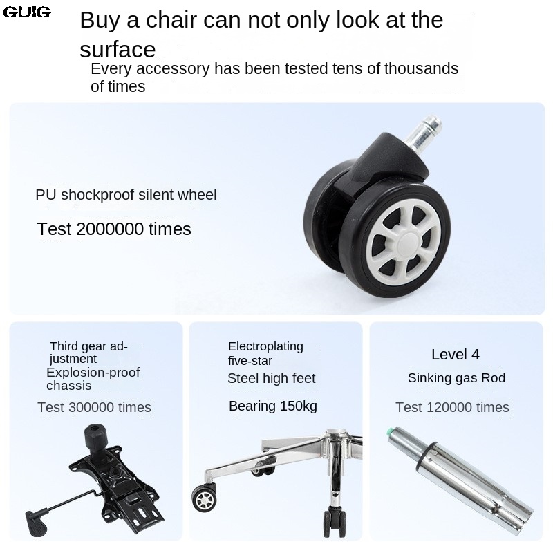 GUIG 인체공학적 컴퓨터 의자, 좌식 직원 사무실 의자, 편안한 리클라이닝 E스포츠 의자, 인기 신제품