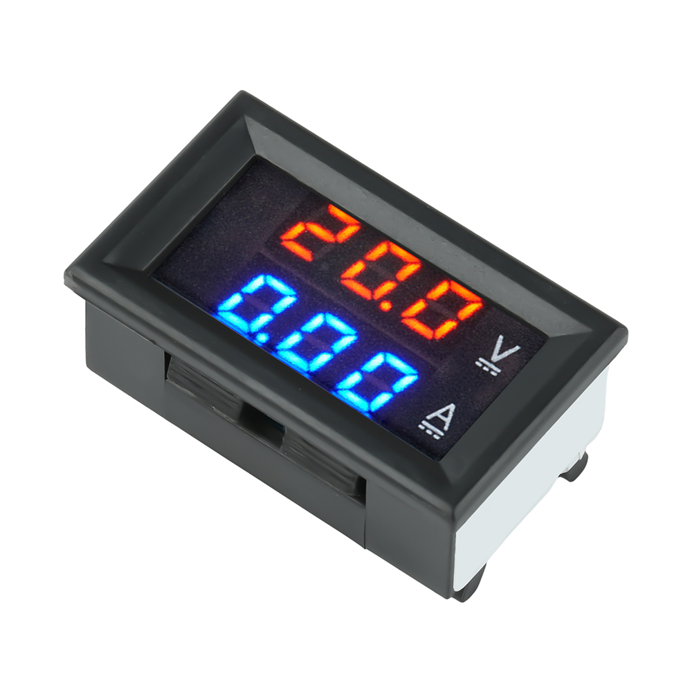 H28UI5 LED Digital Voltmeter DC 0-300V 10A 50A 100A Voltmeter Ammeter Red + Blue LED Amp Dual Digital Volt Meter Gauge